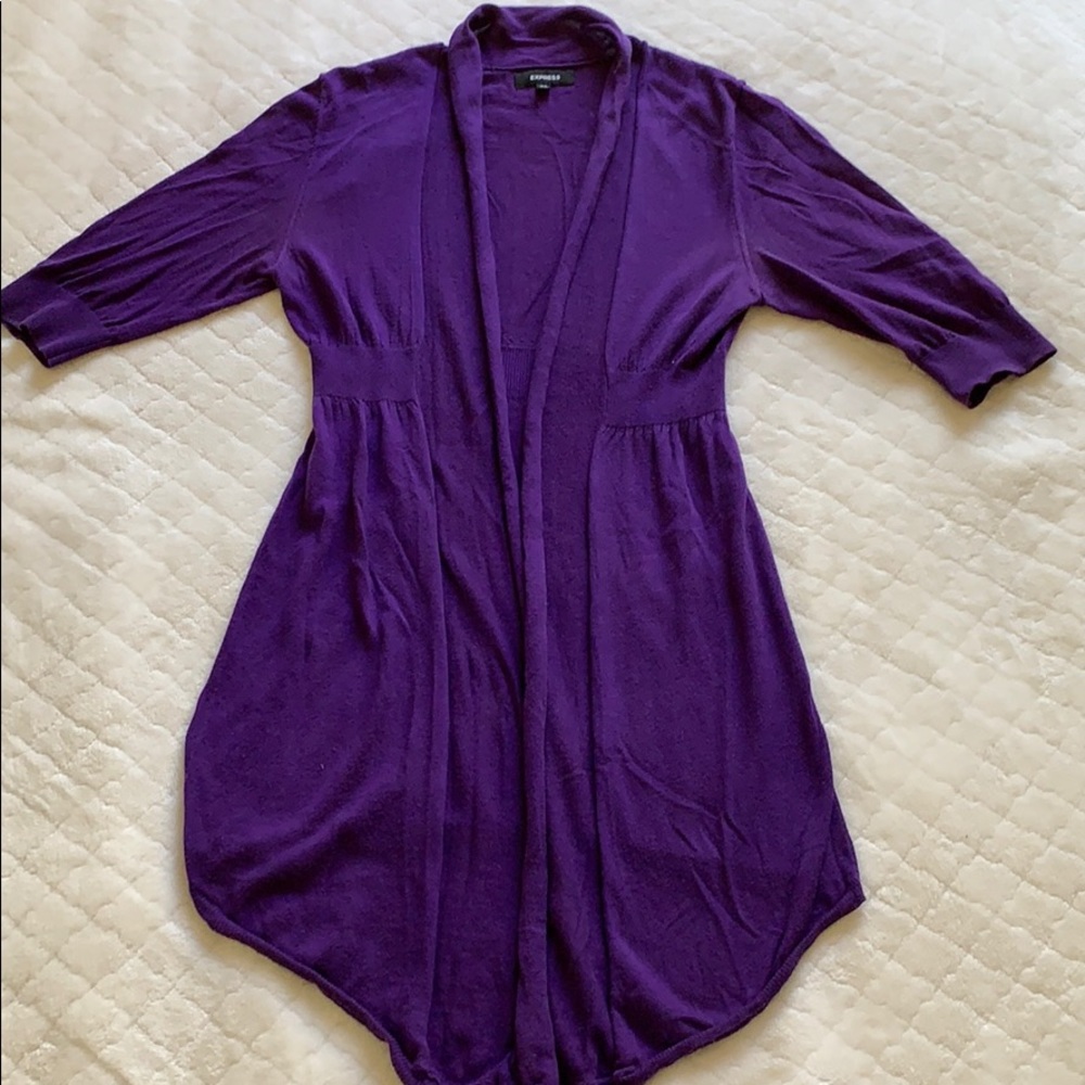 Express cardigan in purple
